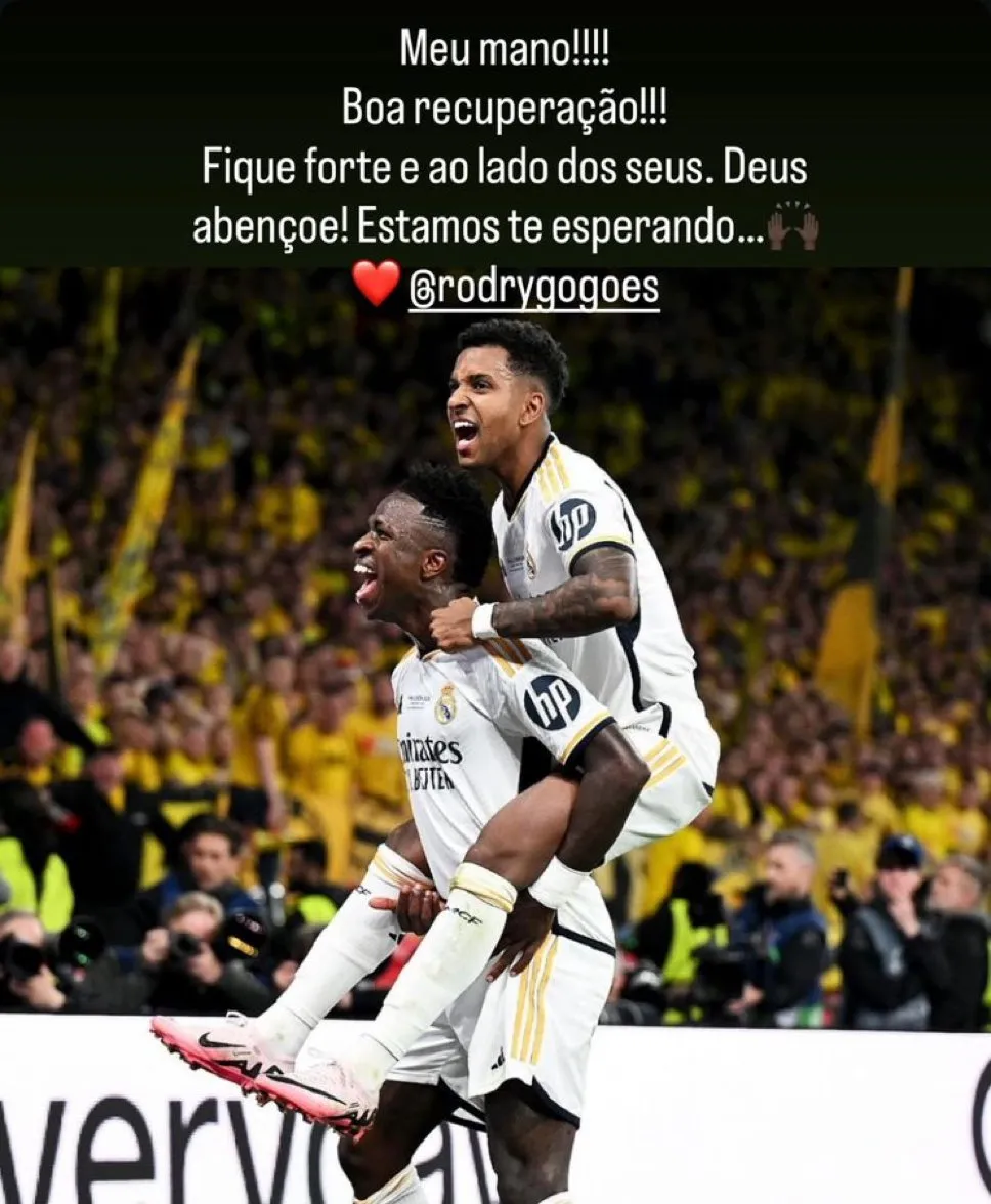 开云官网登录-维尼修斯祝福罗德里戈：祝你早日康复，我们都在等你归来